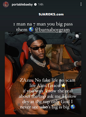 zaazu-Portable-backs-Burna-Boy-amid-clash-with-Davido